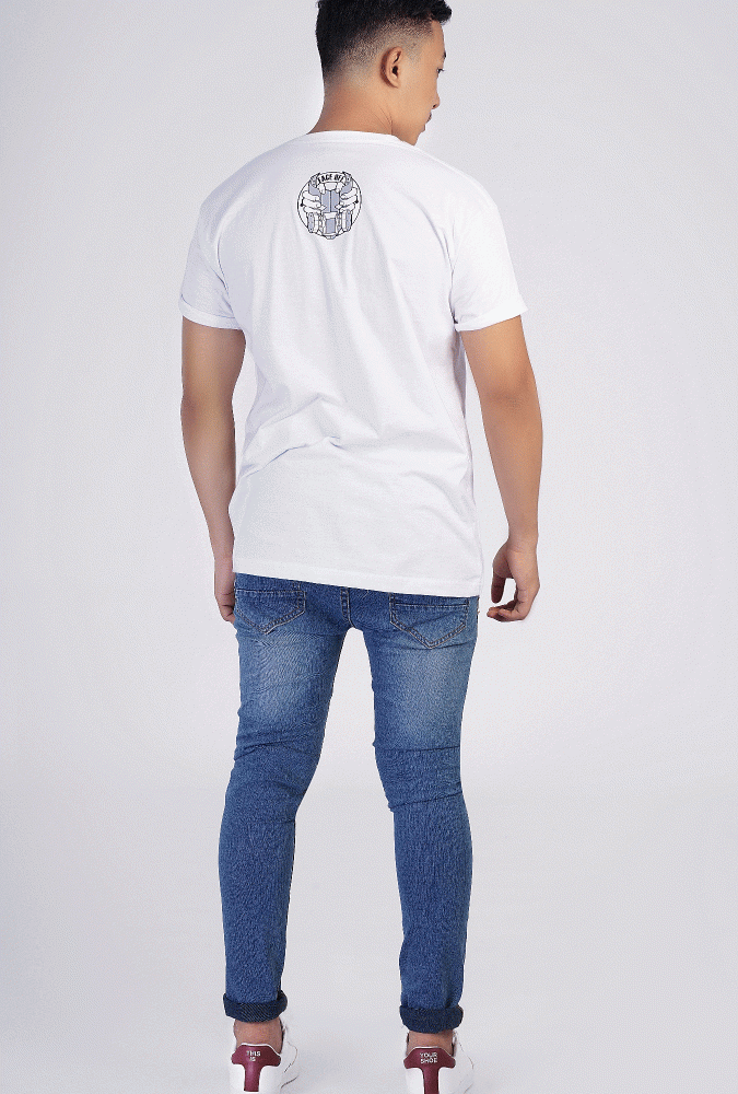 King  Design Printed T-shirt (White)